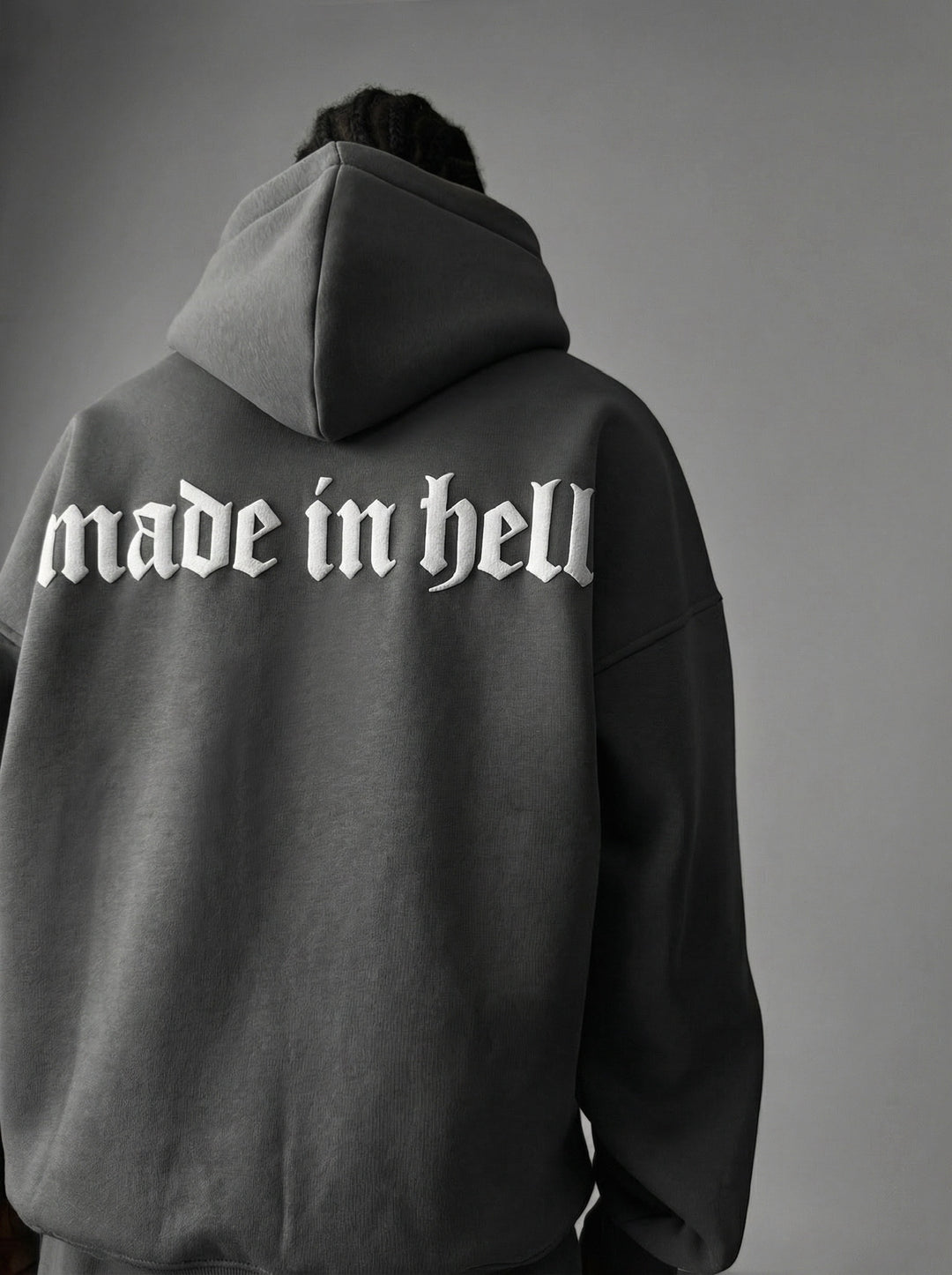 Oversize Made in Hell Hoodie - Anthracite