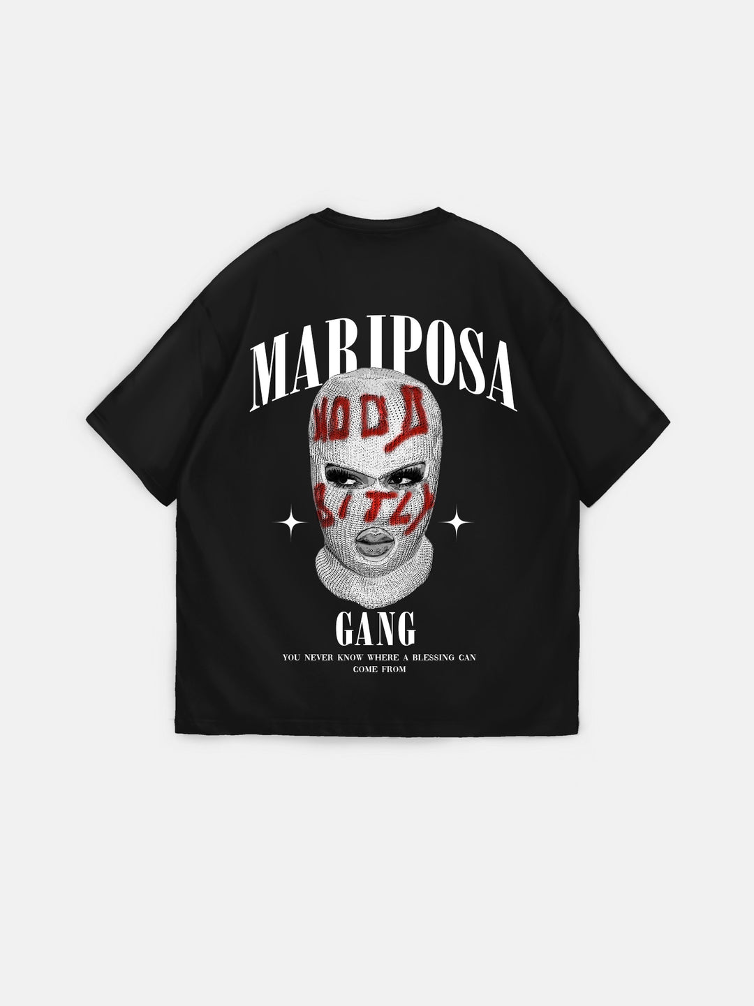 Oversize Mariposa T-shirt - Black