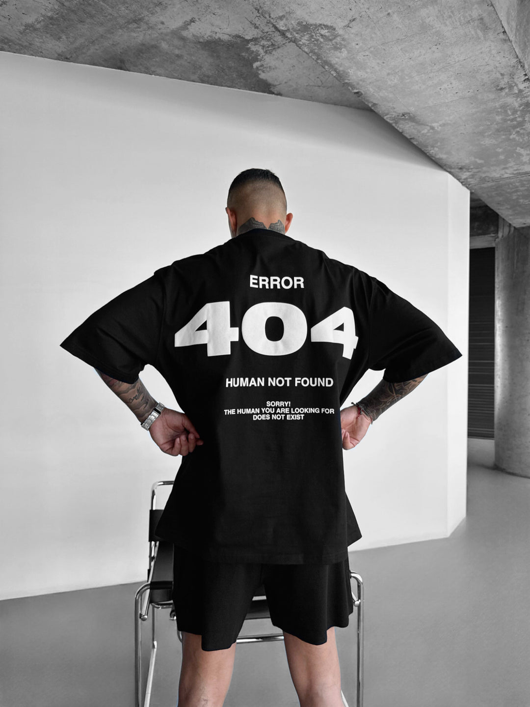 Oversize 404 T-shirt - Black