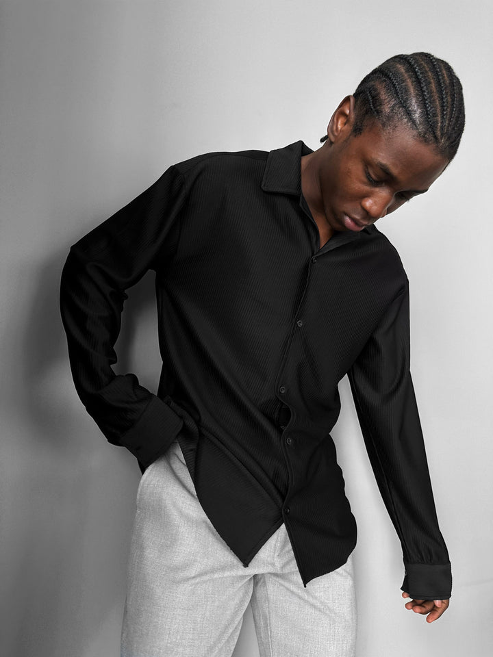 Loose Fit Basic Shirt - Black