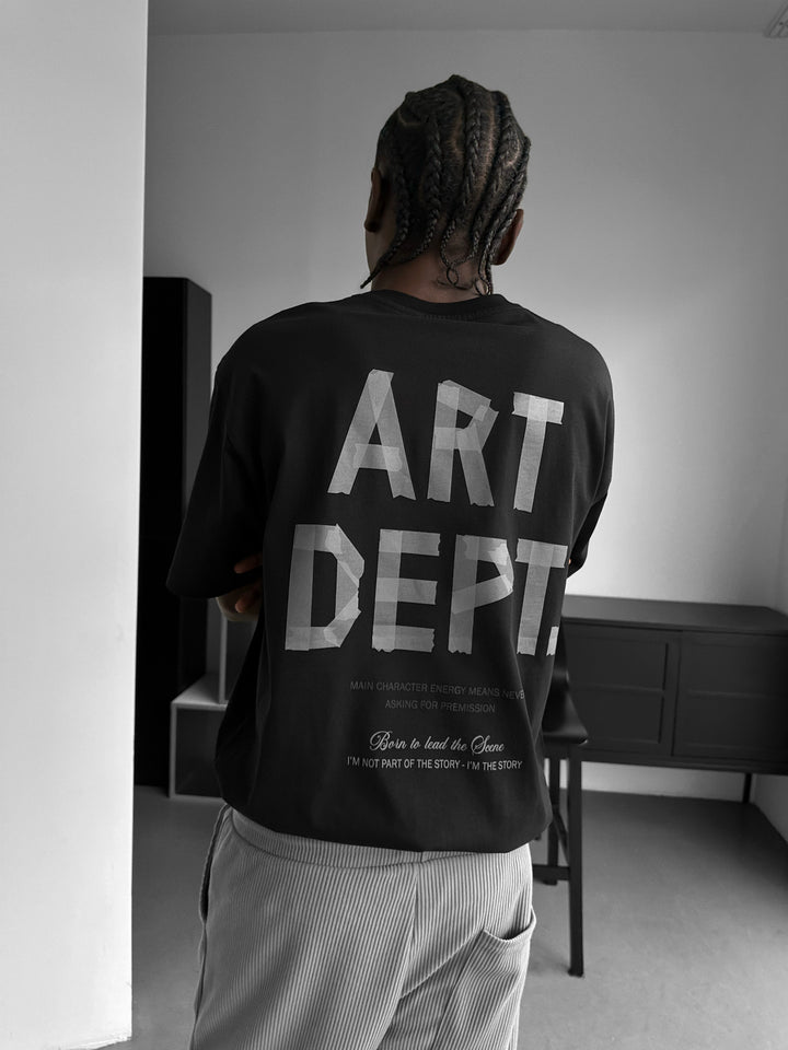 Oversize Art Dept. T-shirt - Black and Anthracite