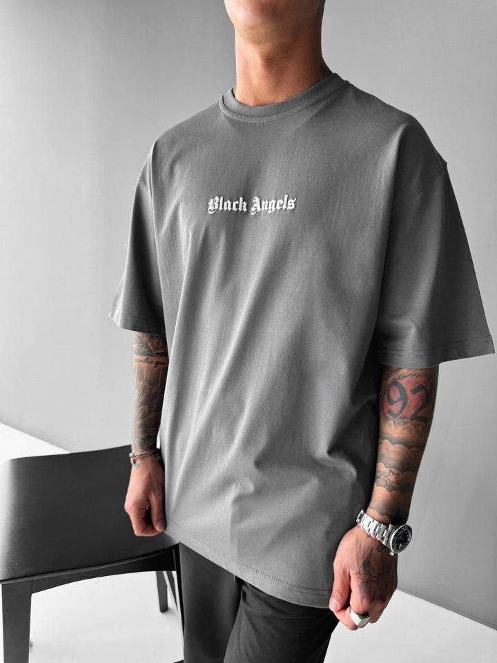 Oversize Black Angels T-Shirt - Anthracite