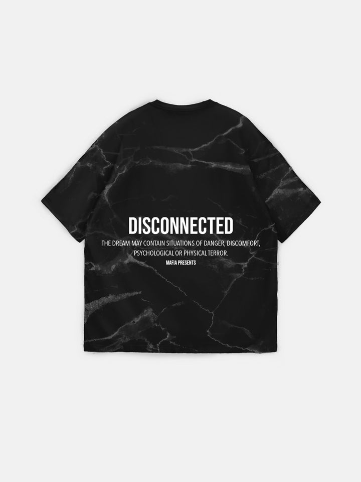 Oversize Disconnected T-shirt - Black and Grey