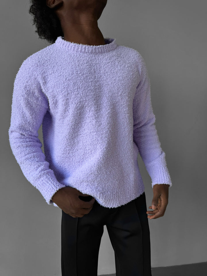 Oversize Plush Pullover - Lilac Whisper