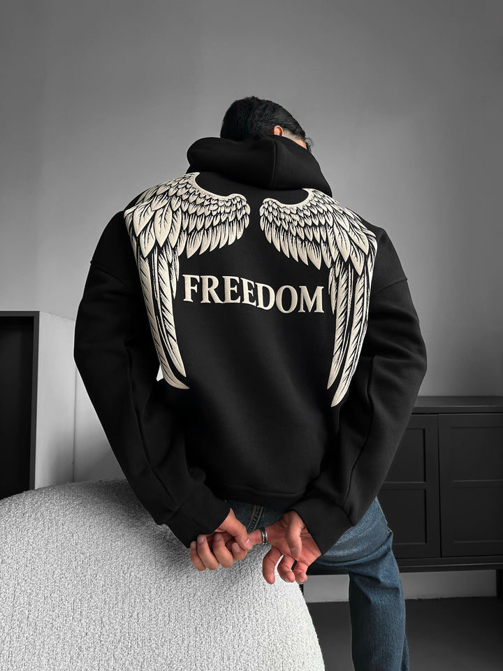 Oversize Freedom Hoodie - Black