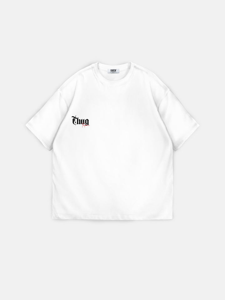 Oversize Thug Life T-shirt - Ecru