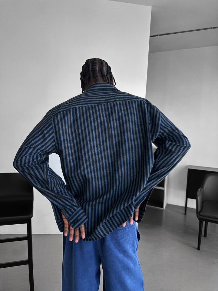 Thick Checked Winter Shirt - Blue
