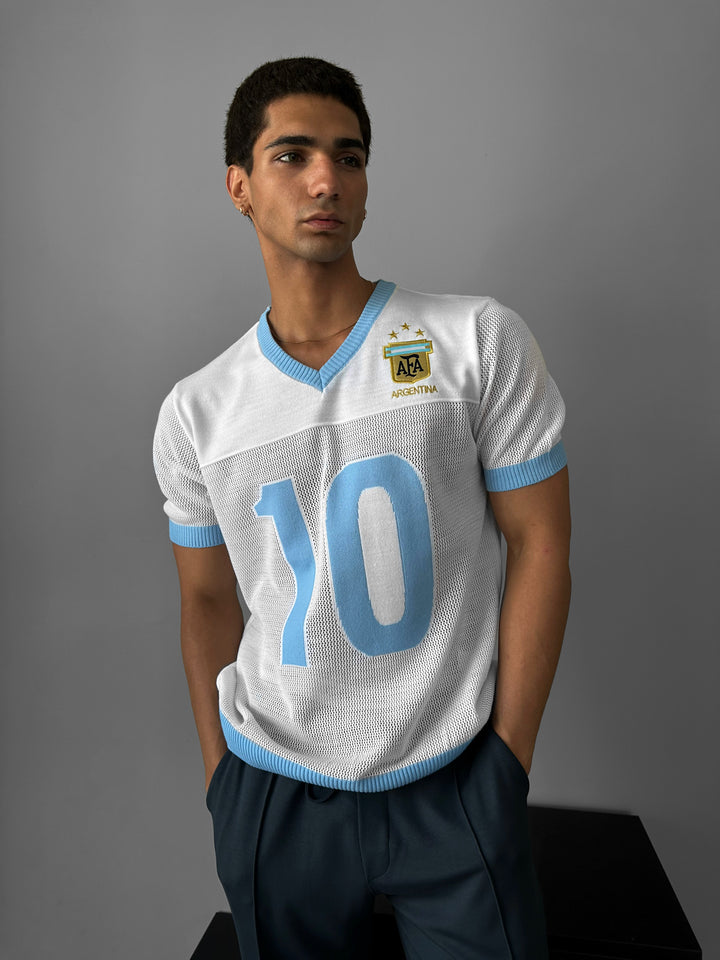 Oversize Argentina Knit T-shirt - White