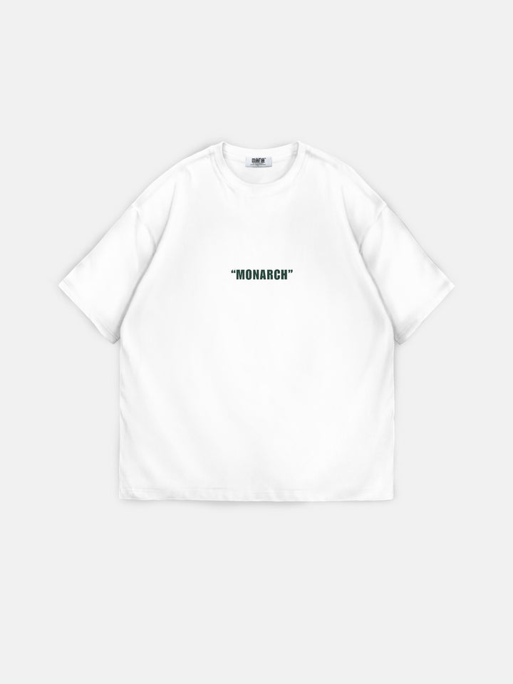 Oversize "Monarch" T-Shirt - Ecru and Green