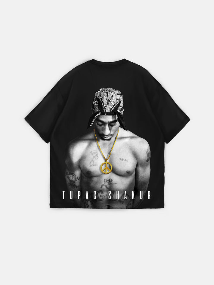 Oversize Tupac Shakur T-shirt - Black
