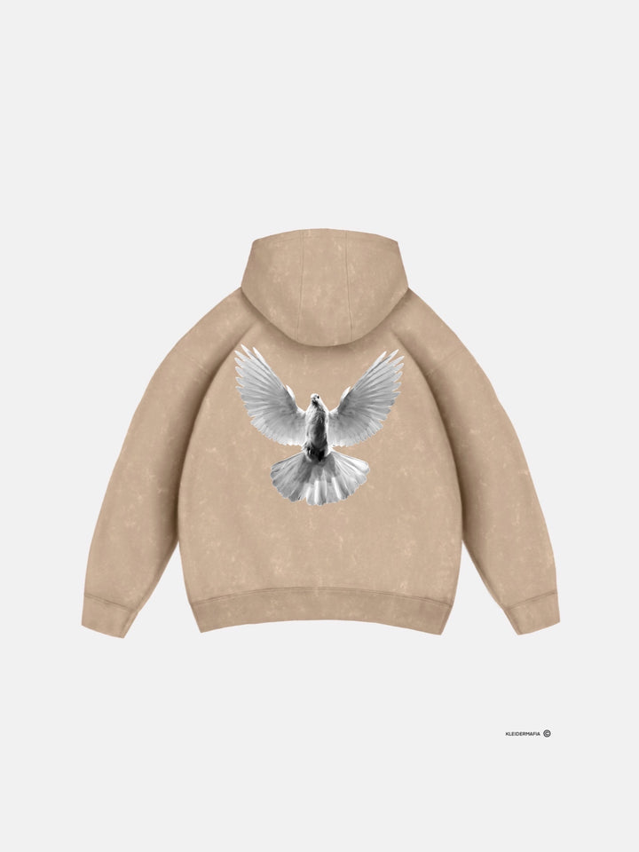 Oversize Pigeon Hoodie - Beige