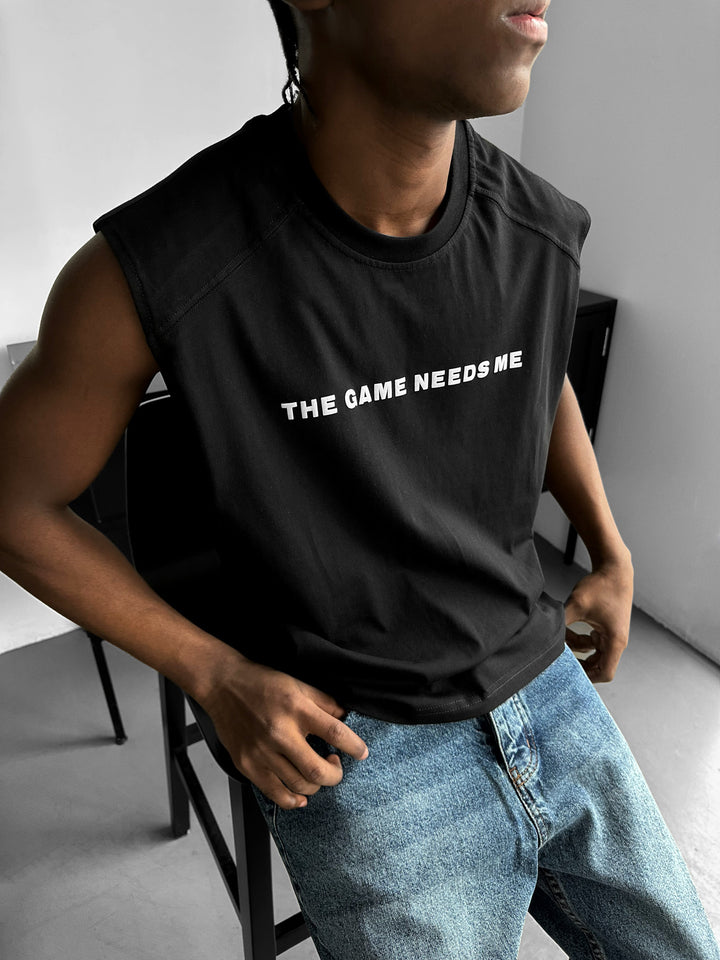 Oversize Game Tanktop - Black
