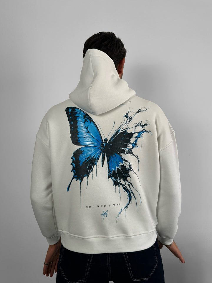 Oversize Broken Butterfly Hoodie - Ecru
