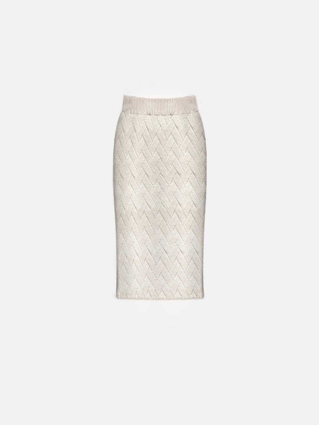 Braid Knit Skirt - Stone