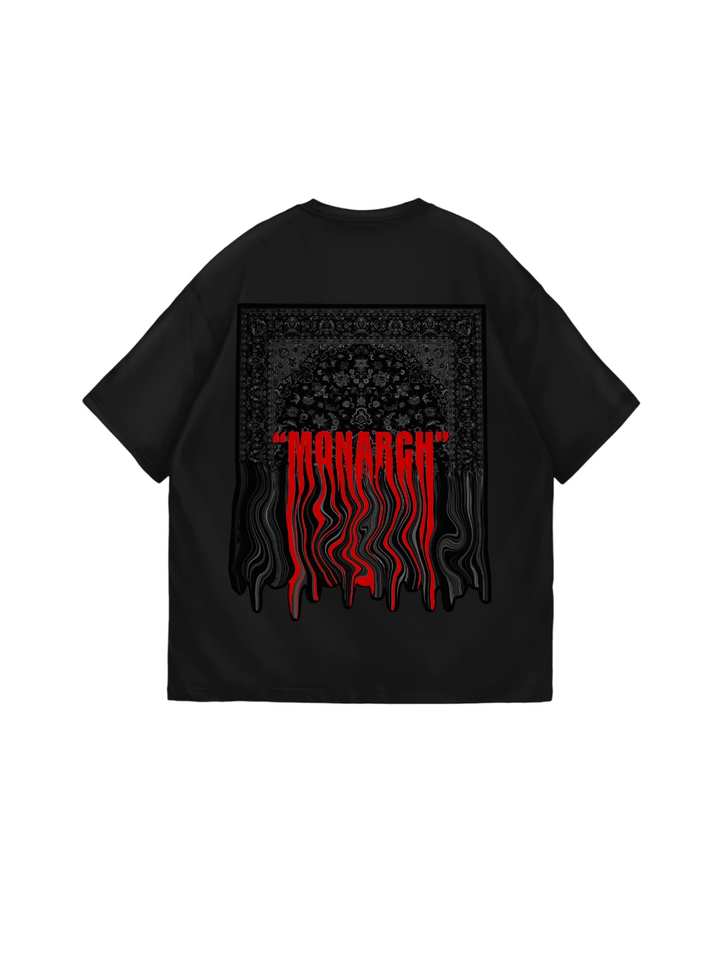 Oversize "Monarch" T-Shirt - Black and Bordeaux