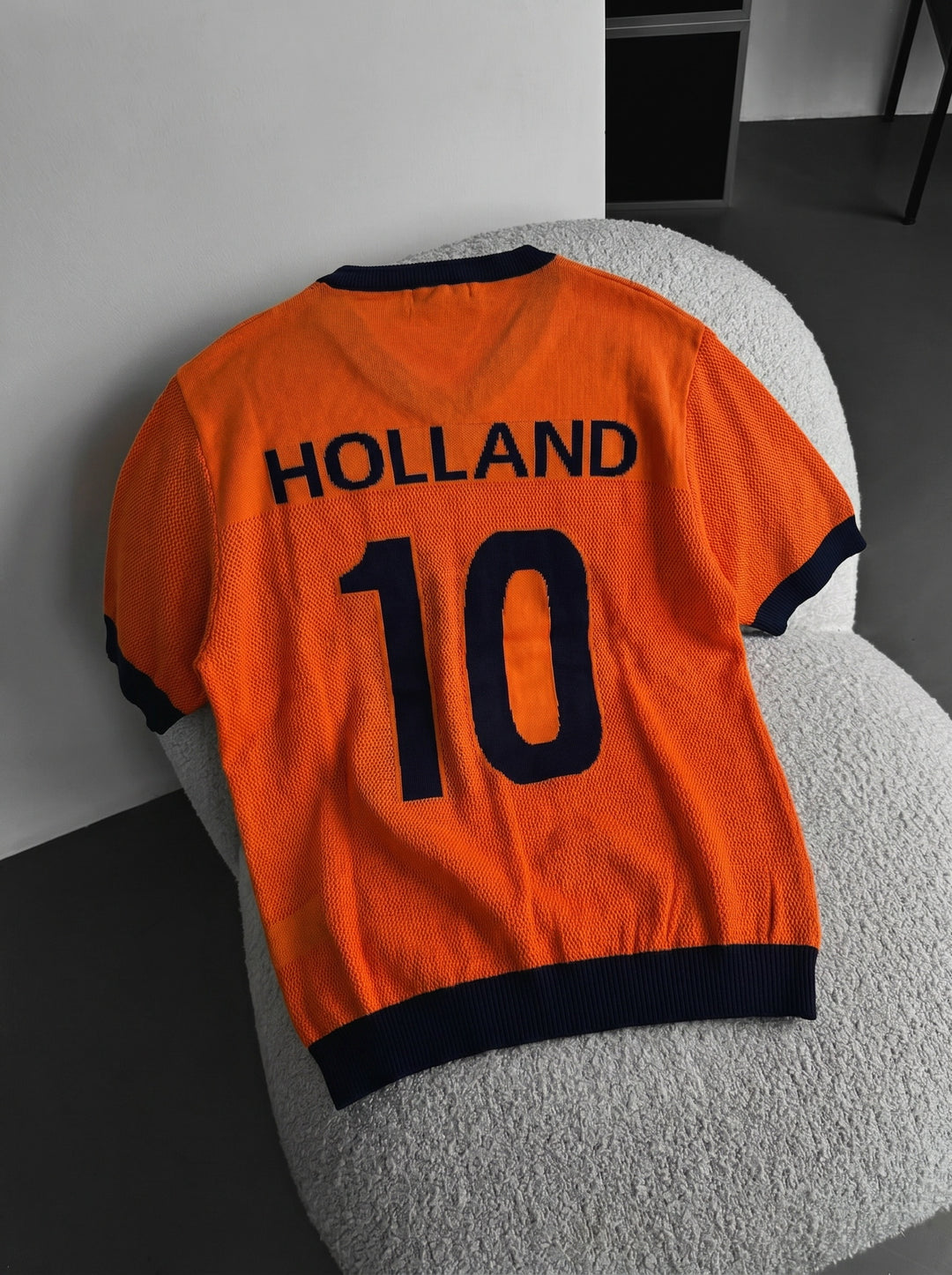 Oversize Holland Knit T-shirt - Orange