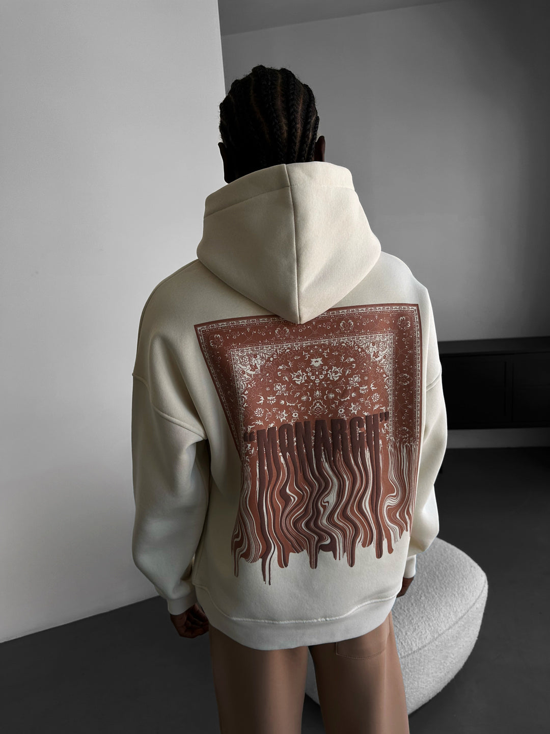 Oversize Monarch Hoodie - Beige