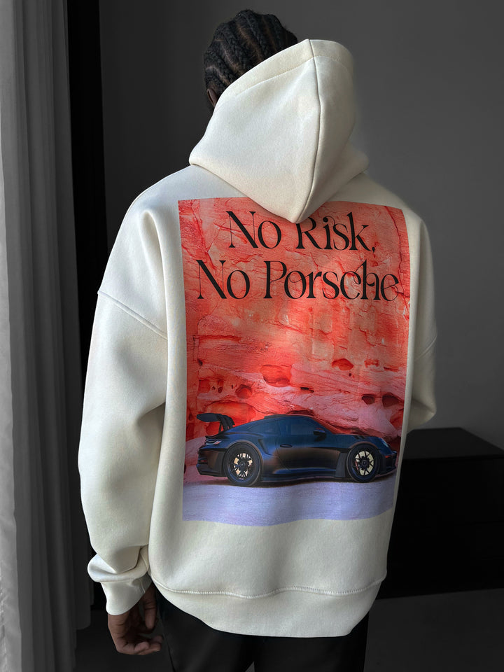 Oversize Porsche Hoodie - Beige