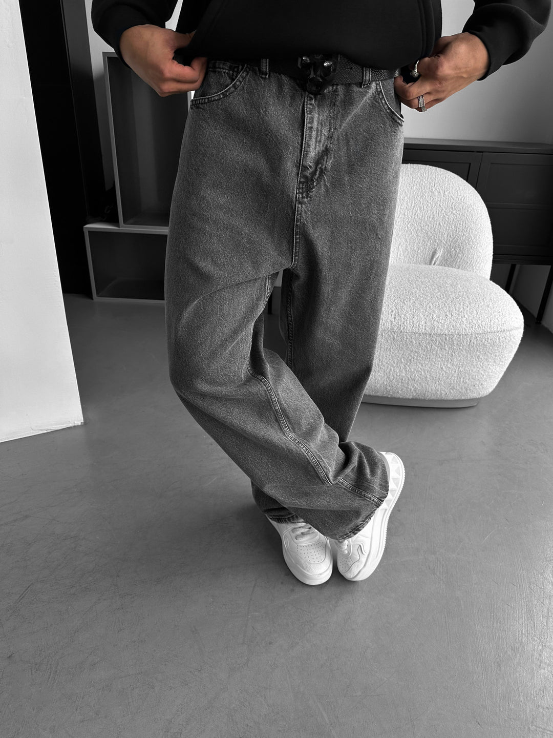 Relax Baggy Jeans - Anthracite