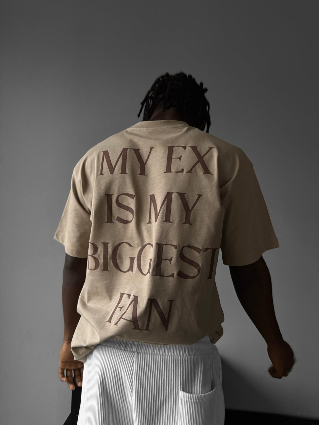 Oversize "EX" T-Shirt -Beige