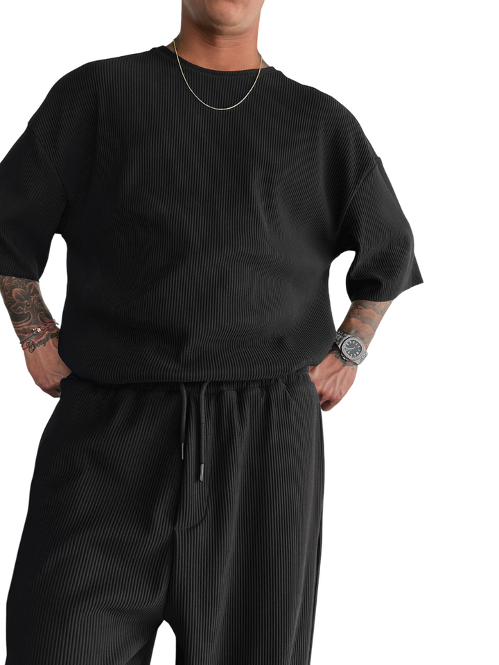 Oversize Cord Tee - Black