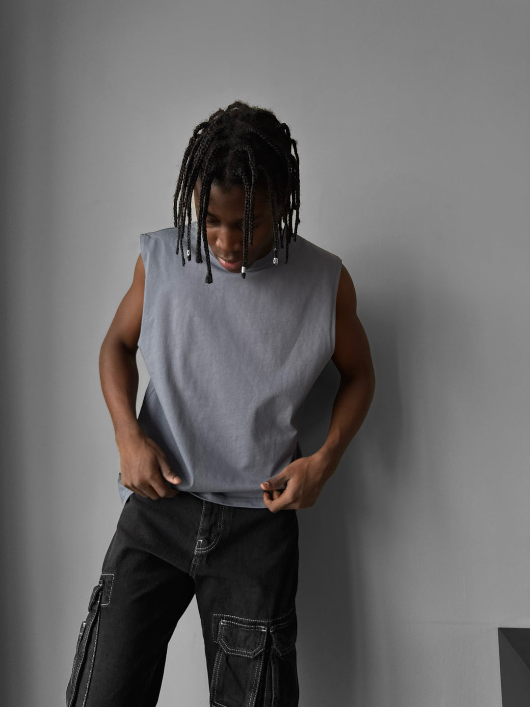 Oversize Basic Tanktop - Stormy Weather