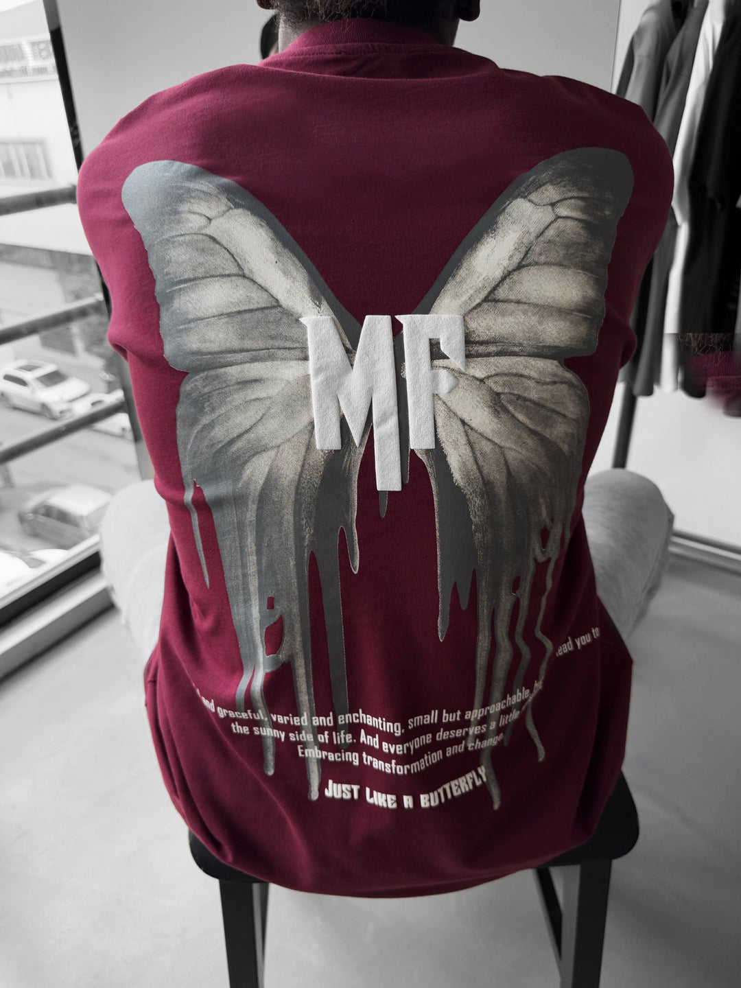 Oversize 'Like a Butterfly' T-Shirt - Port Royale