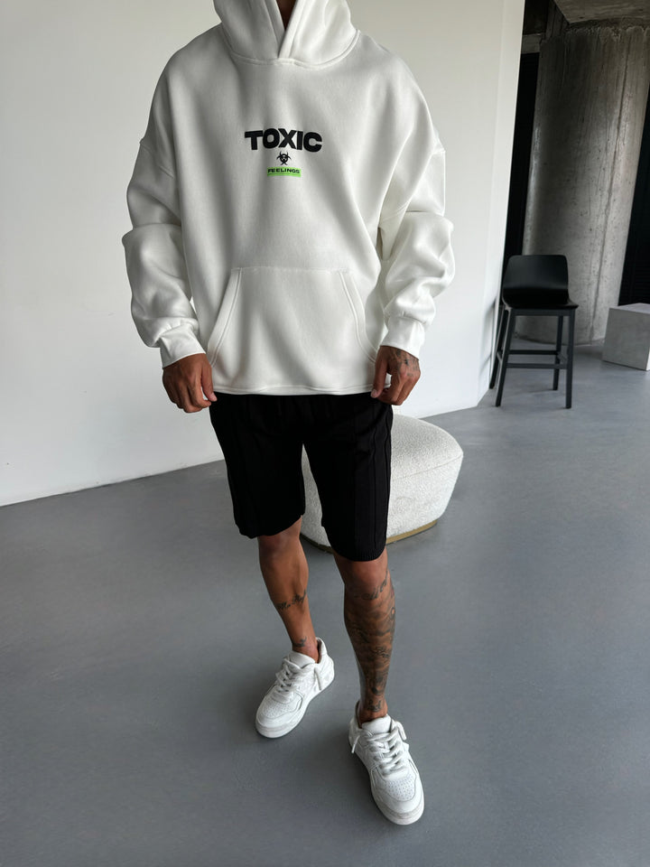 Oversize Toxic Hoodie - White