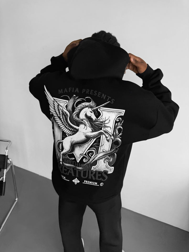 Oversize Creatures Hoodie - Black