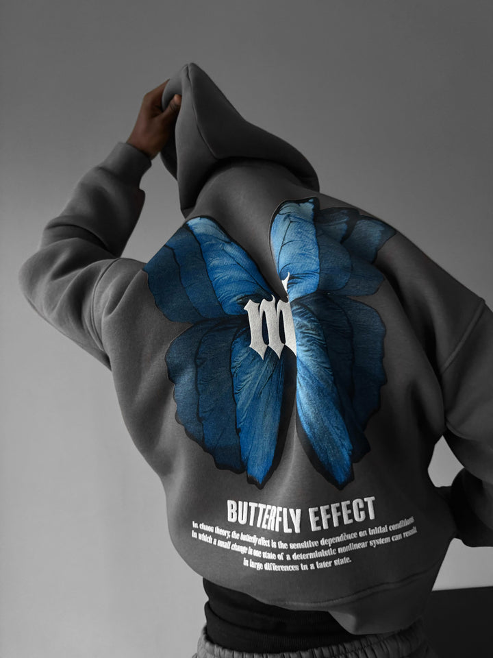 Oversize Butterfly Effect Hoodie - Anthracite