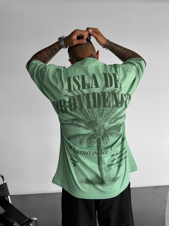 Oversize Isla de Providencia T-Shirt - Moss