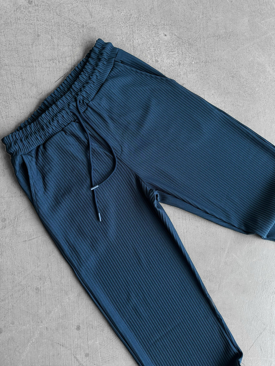 Loose Fit Striped Trousers - Petrol