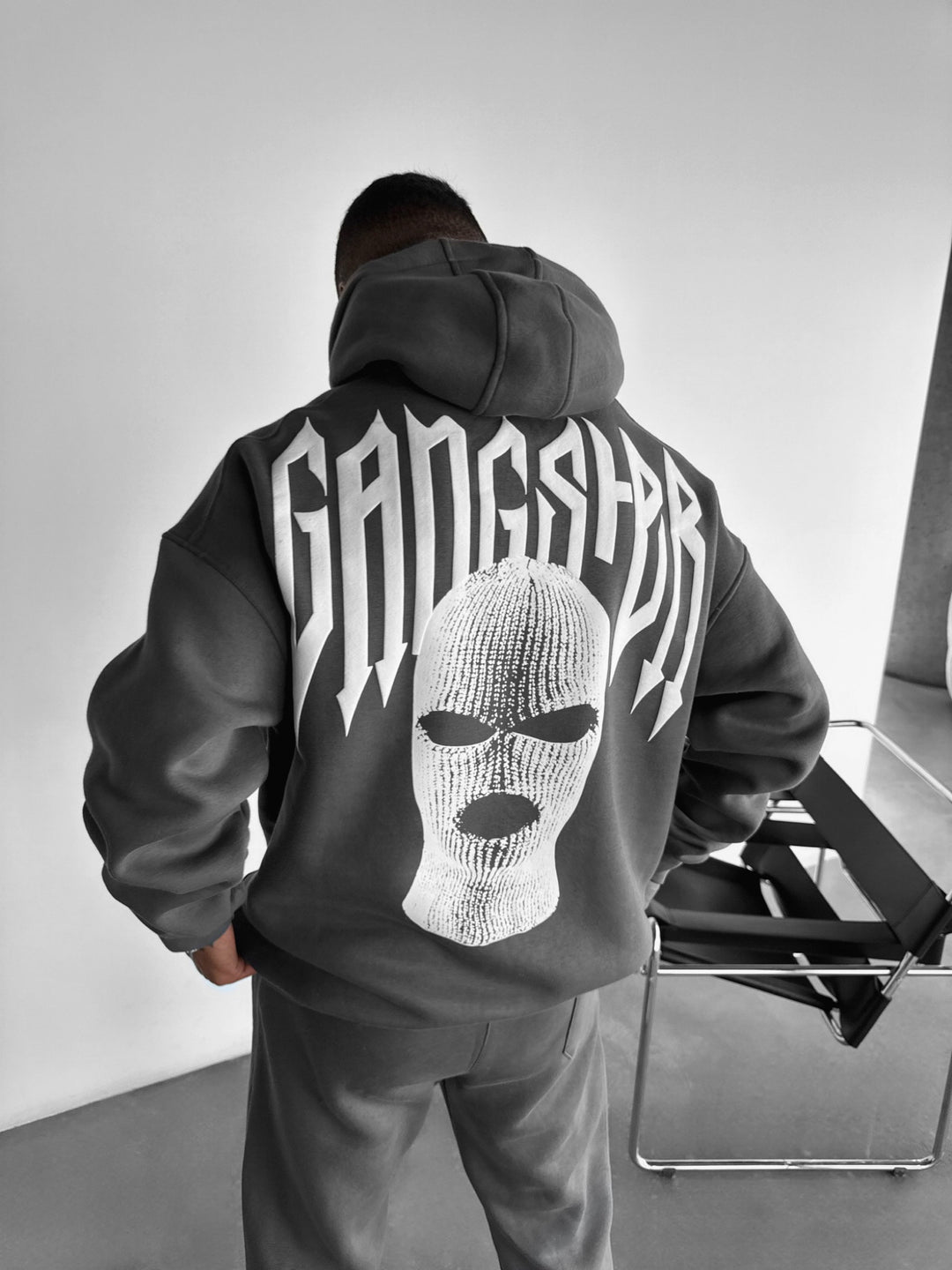 Oversize Gangster Hoodie - Anthracite