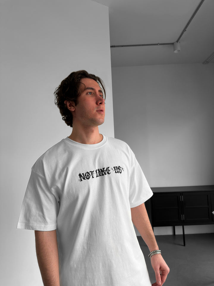 Oversize Not Like Us T-shirt - Ecru