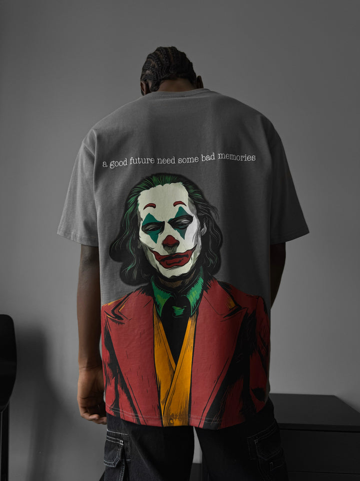 Oversize "Future Memories" T-Shirt - Anthracite