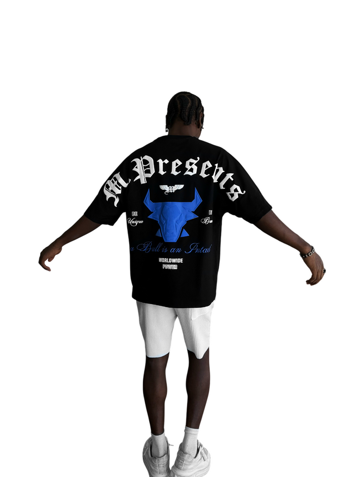 Oversize Bull Worldwide T-shirt - Black and Saks