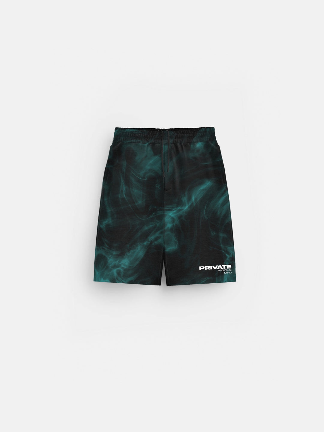Oversize Private Smoke Shorts - Black and Petrol