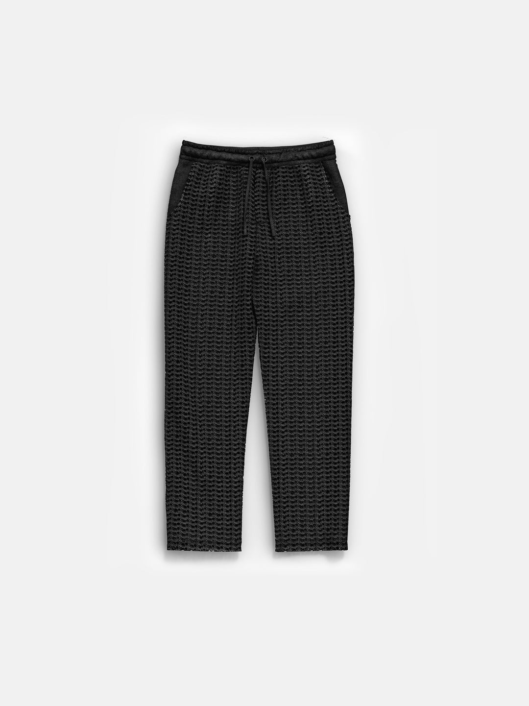 Loose Fit Knit Trousers - Black