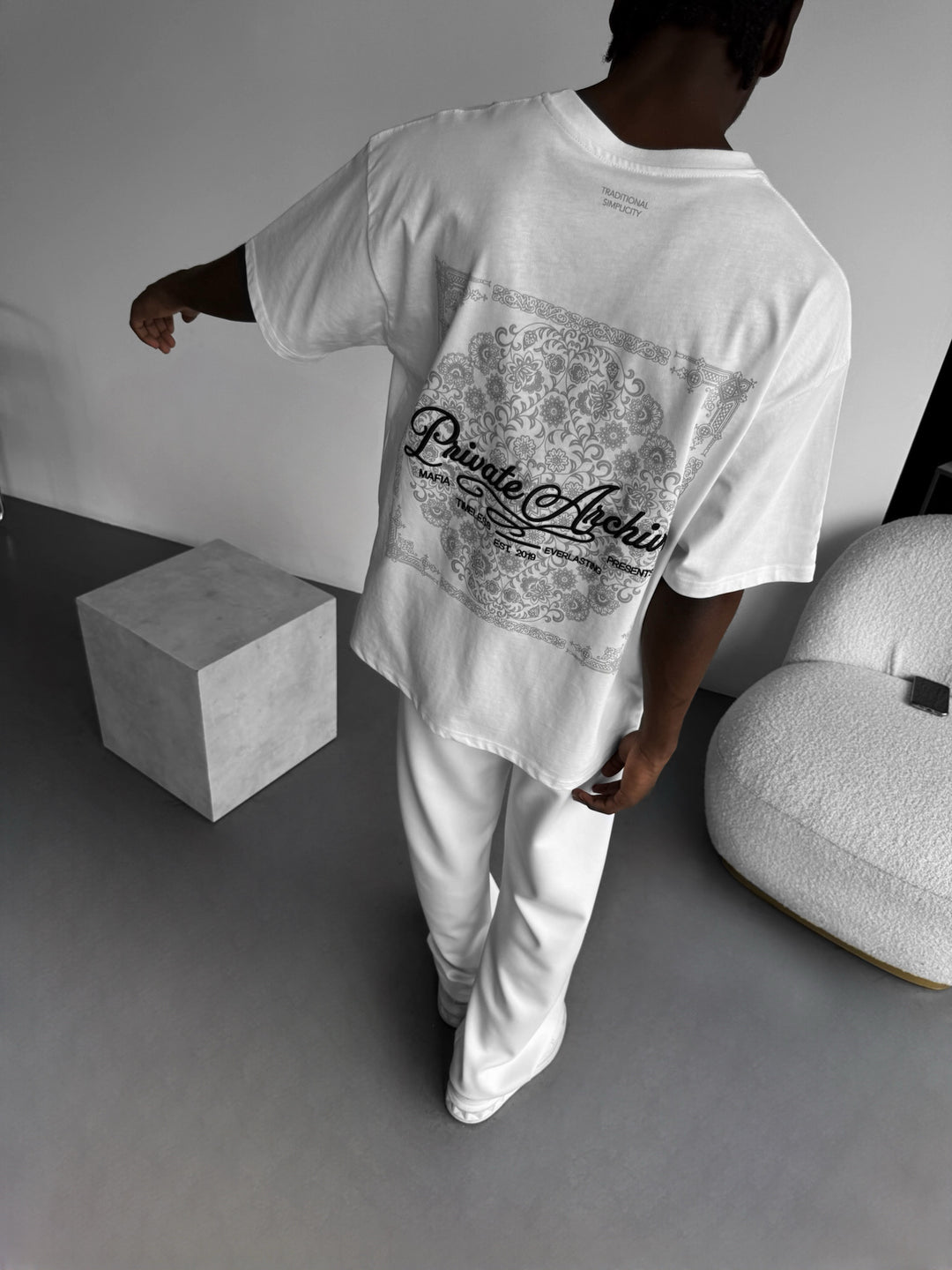 Oversize Private Archive T-Shirt - Ecru