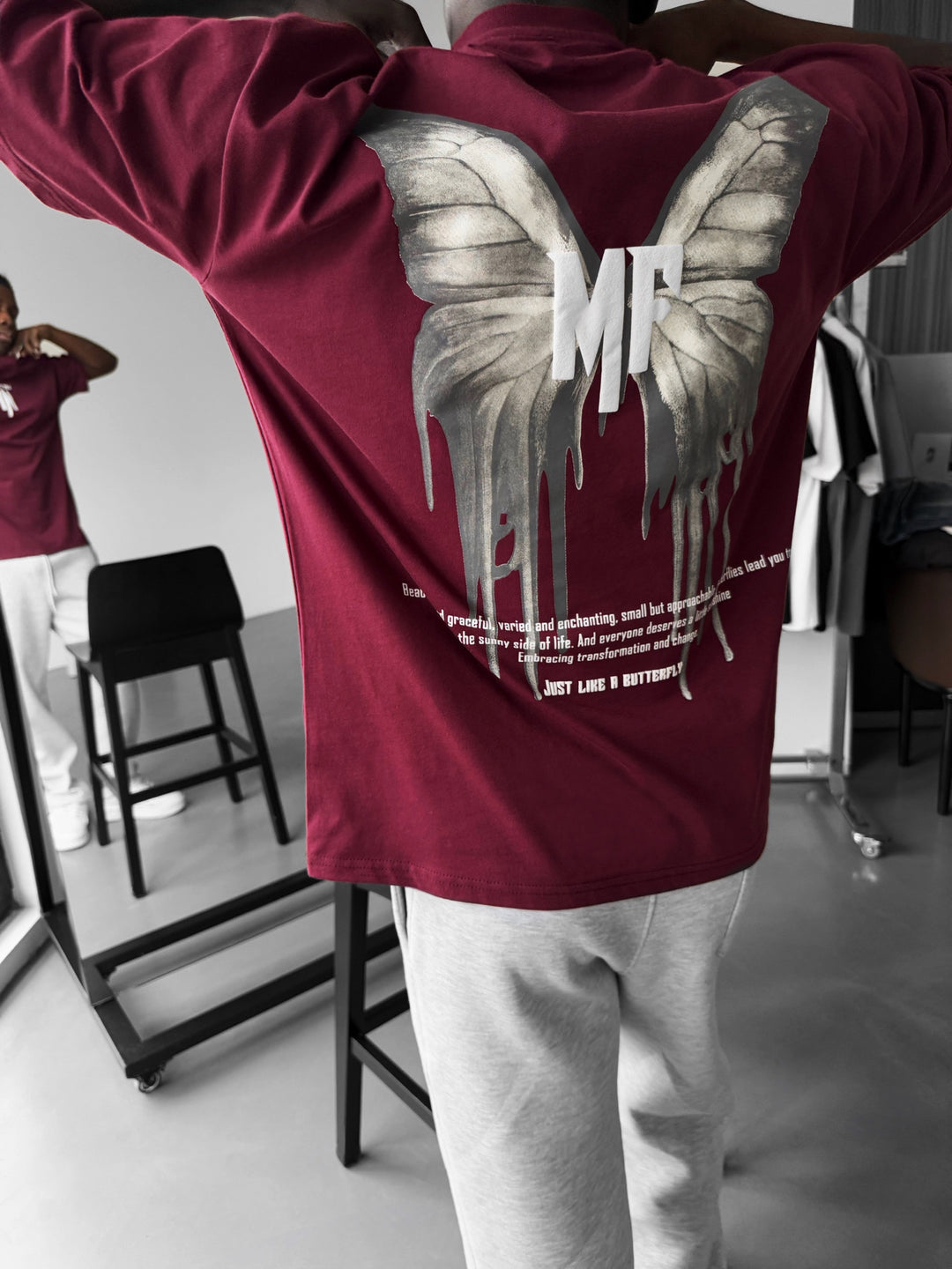 Oversize 'Like a Butterfly' T-Shirt - Port Royale