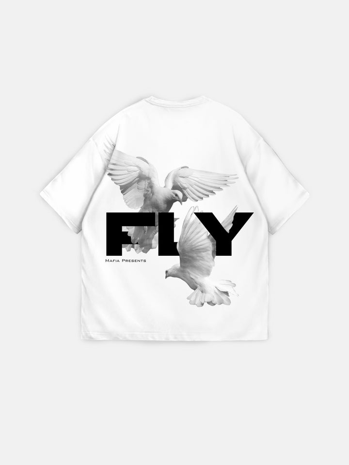 Oversize 'Fly' T-shirt - White