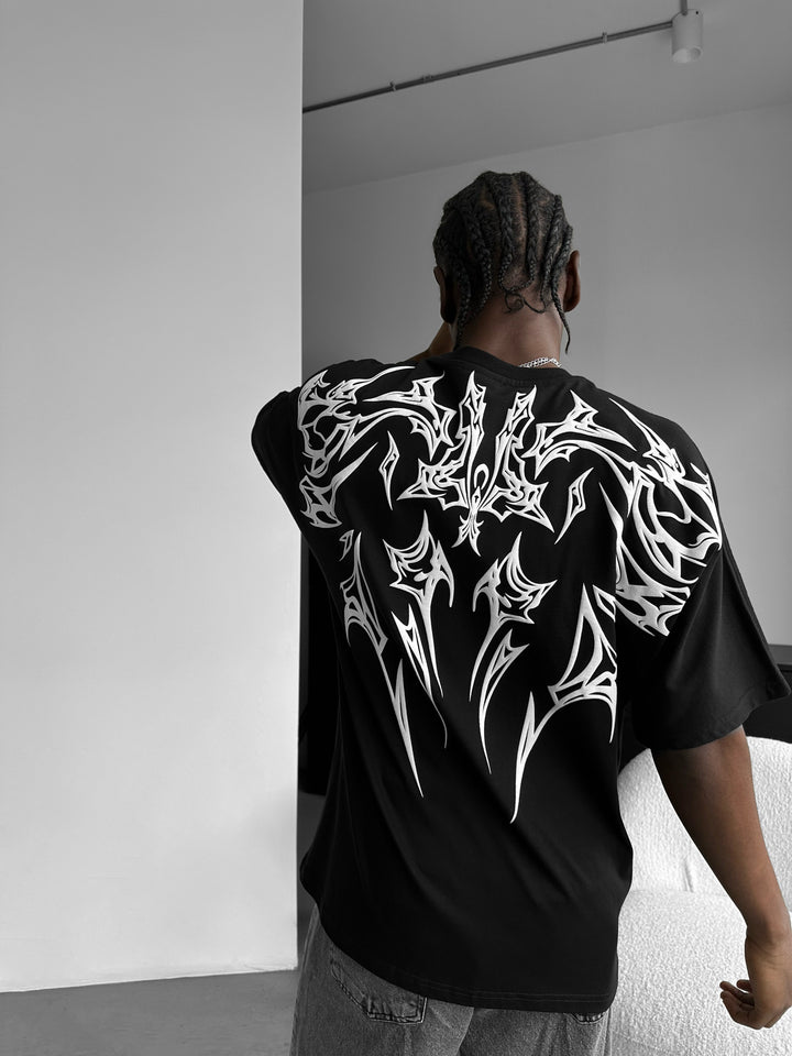 Oversize Mafia Tribal T-shirt - Black