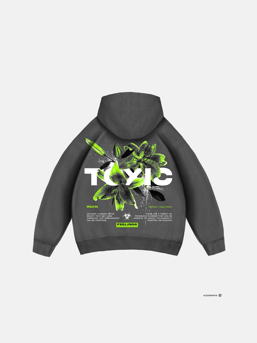 Oversize Toxic Hoodie - Anthracite