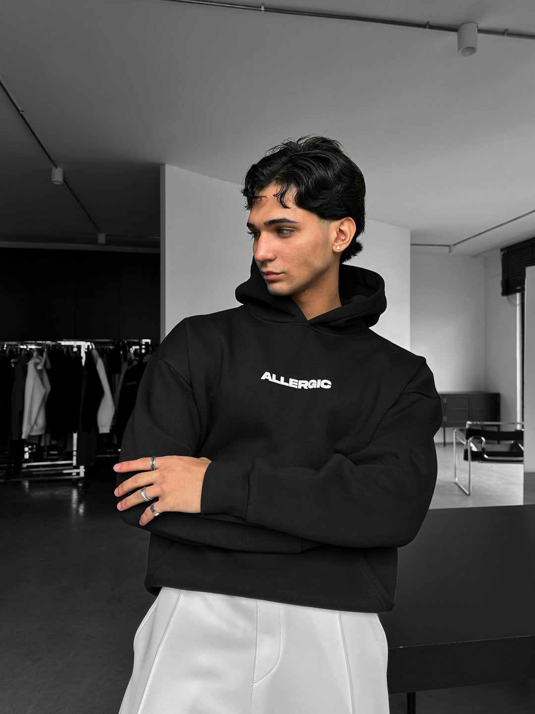 Oversize Allergic Hoodie - Black
