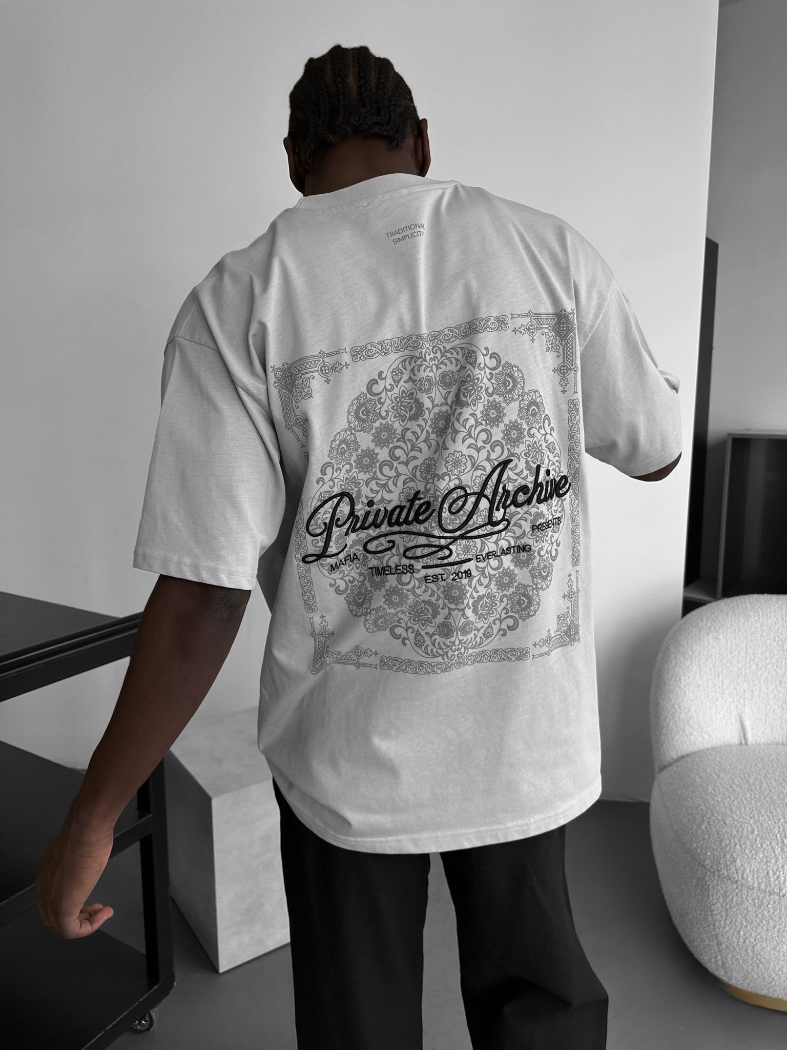 Oversize Private Archive T-Shirt - Grey – Kleidermafia