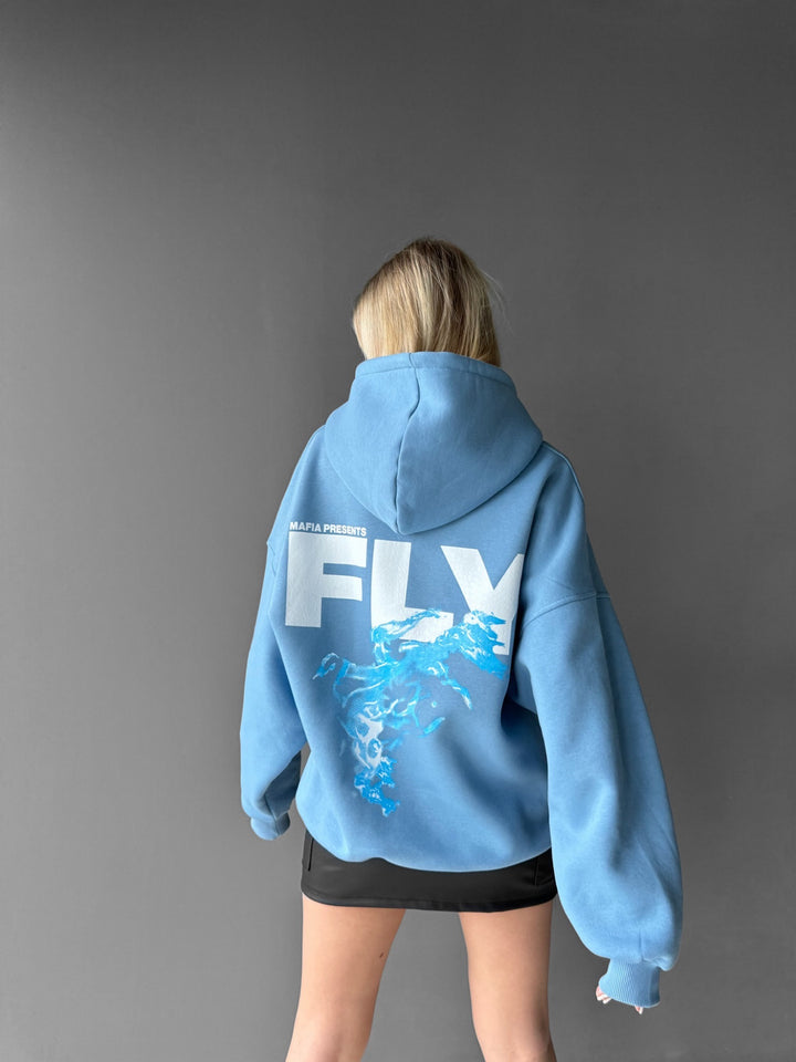 Oversize Fly Hoodie - Ice Blue