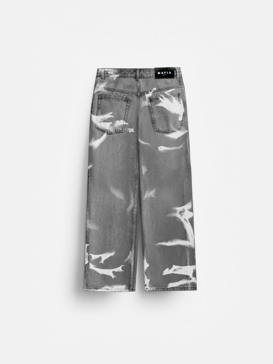 Baggy Partly Dyed Jeans - Anthracite