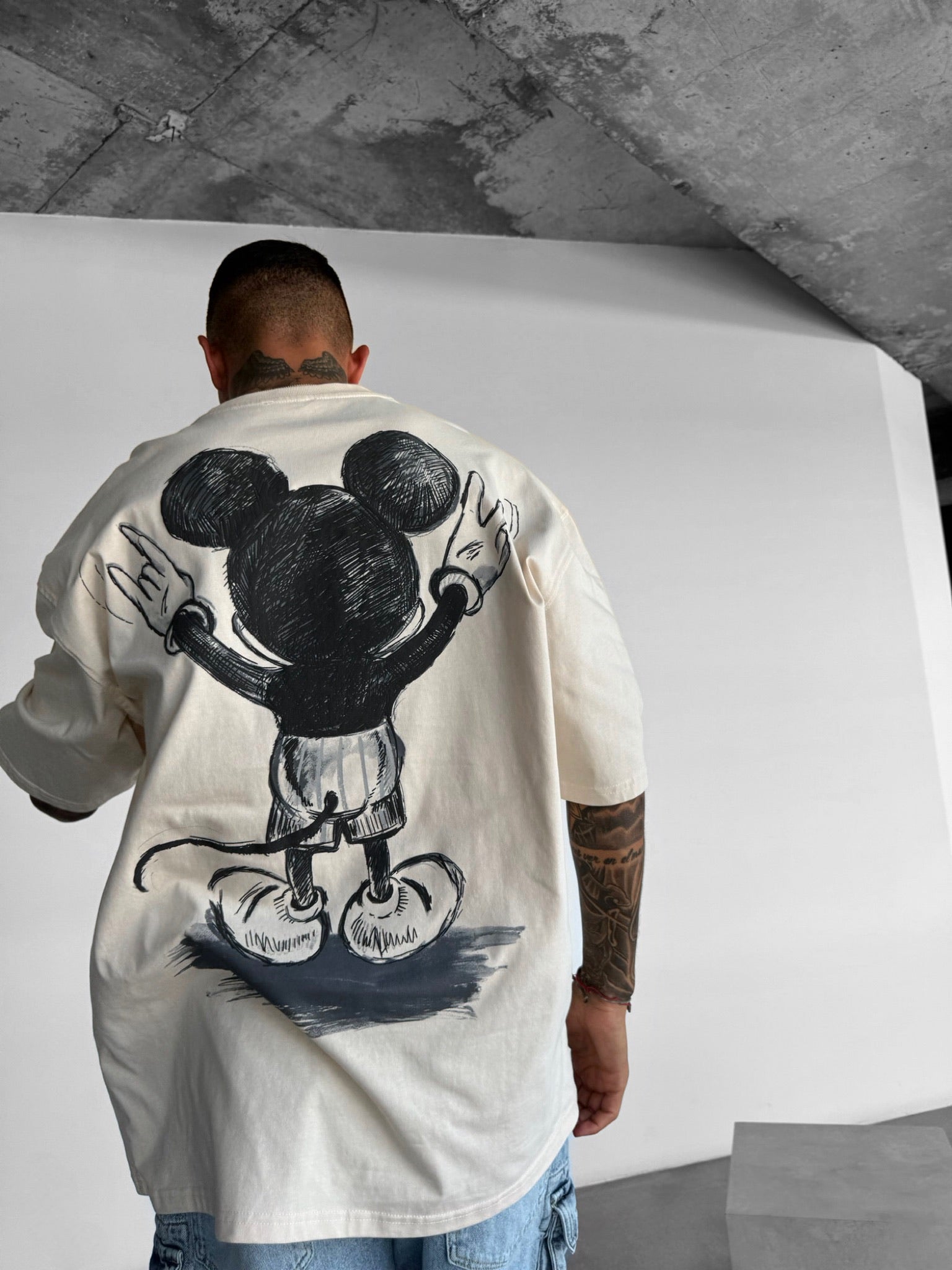 Oversize Mouse T-shirt - Beige – Kleidermafia