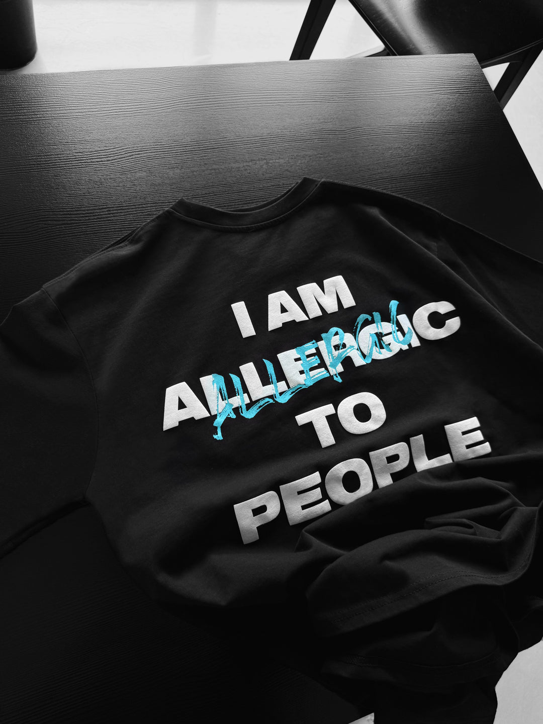 Oversize Allergic T-Shirt - Black