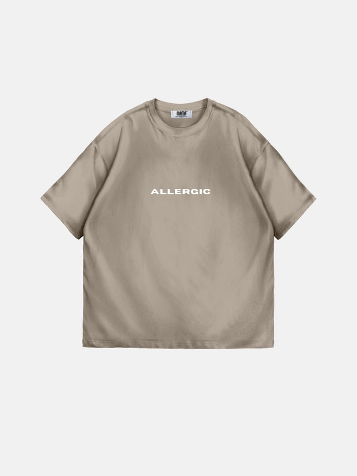 Oversize Allergic T-Shirt - Beige